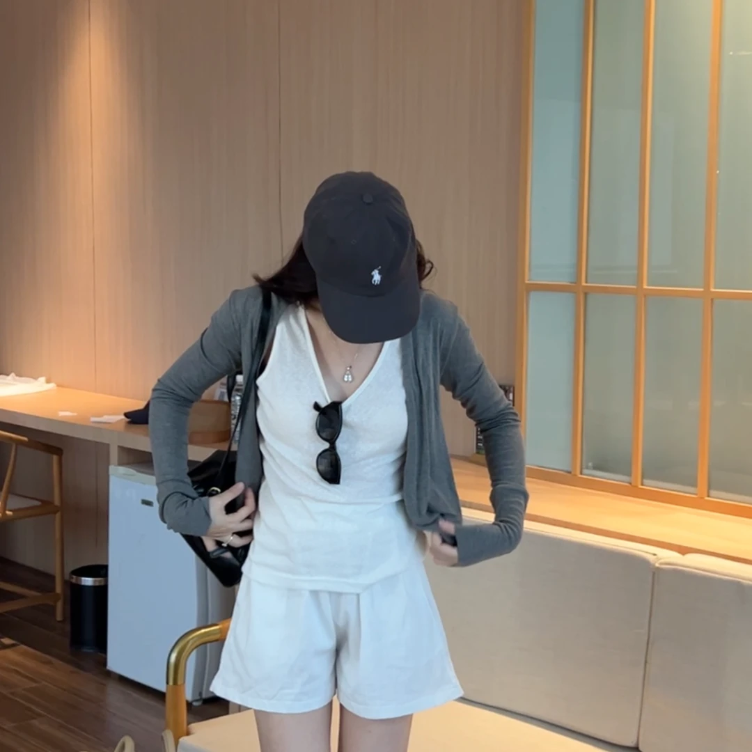 春夏防晒薄款短款韩版长袖气质百搭开衫夏季背心A01