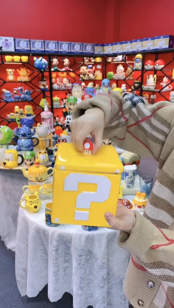 【闪购商品】.@@问号陶瓷储物收纳罐