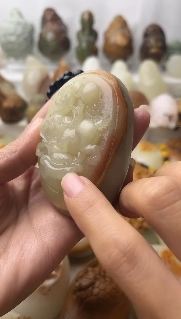 石材方解石棉纹正常不退换兔微瑕