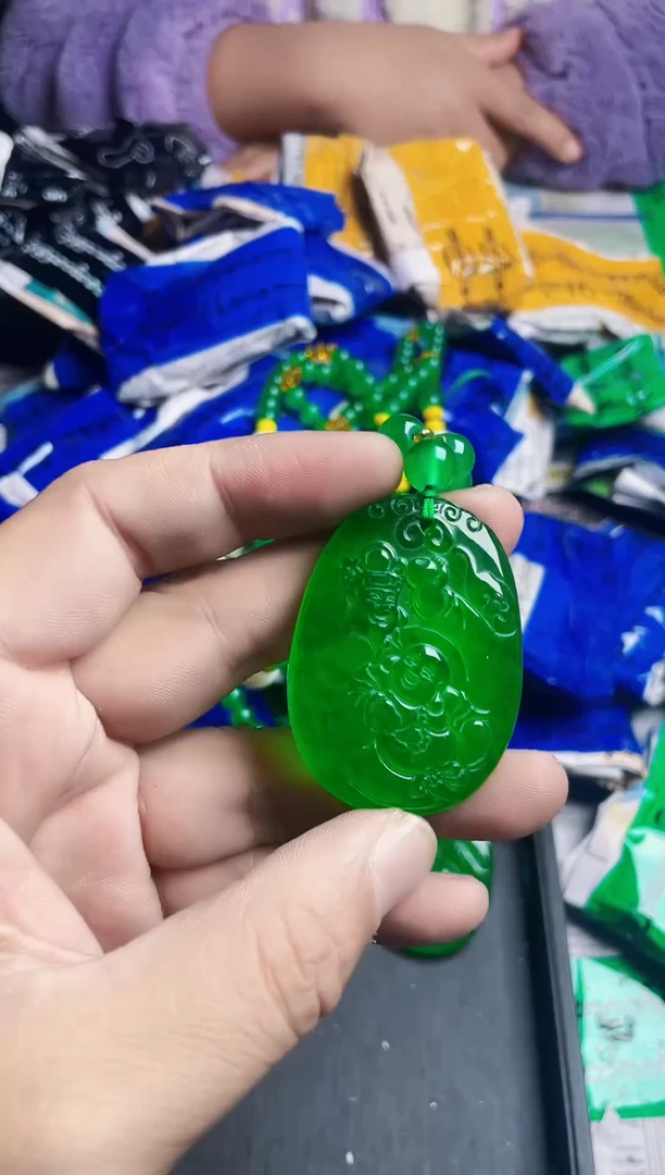 强子收货--所见即所得--多样性发货--HFH2166绿色弥勒佛