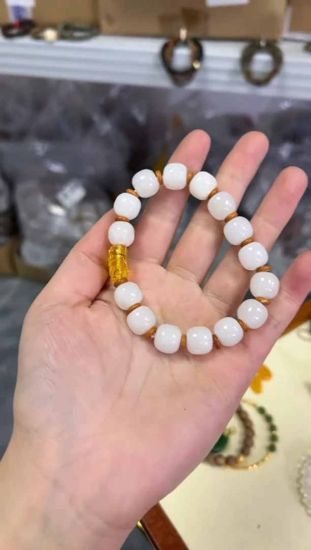 【闪购商品】和田玉手链未镶嵌和田白玉貔貅款手链[321]