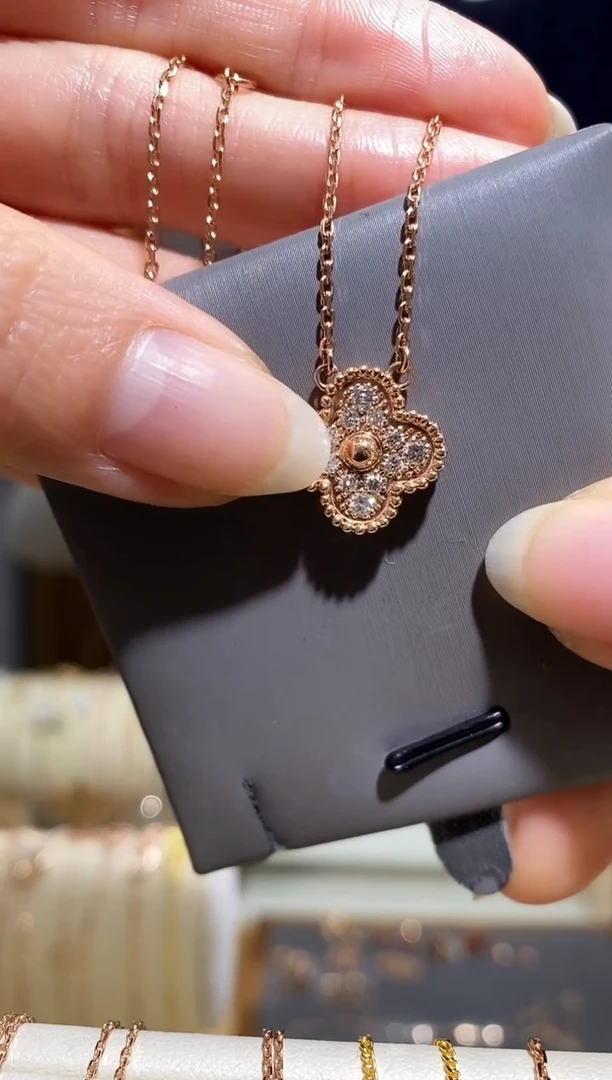 【闪购商品】钻石项链18K金镶嵌项链