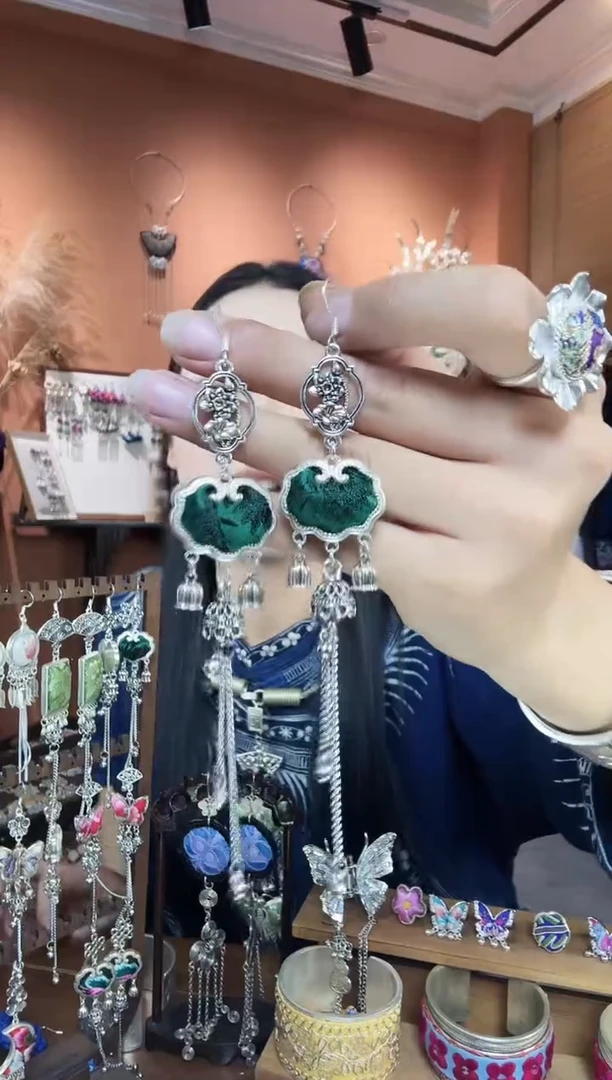 刺绣纯手工民族风耳环