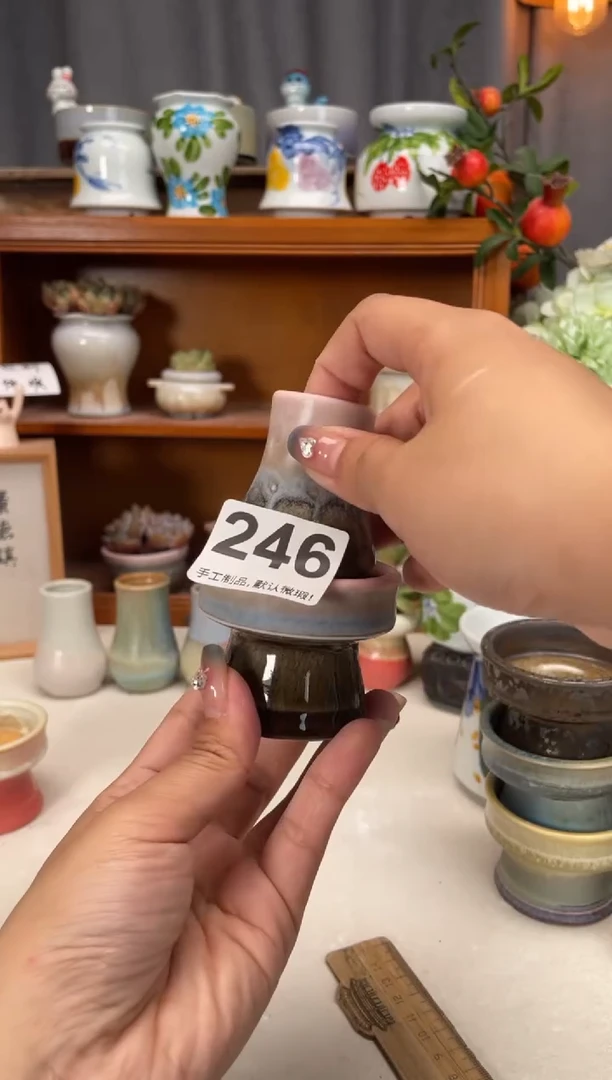瓷片摩**西246知木小芳花盆编号