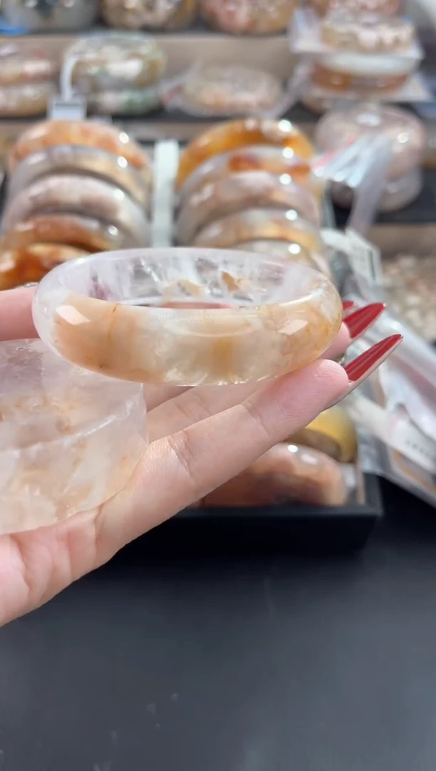 未镶嵌手镯石英质玉56（赠品镯心 不保证完美）