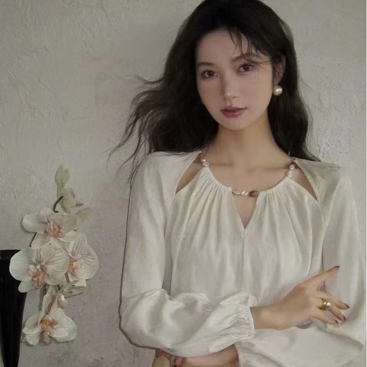 【一桐清仓】白色上衣衬衫女装显瘦修身型4XCJJ3711