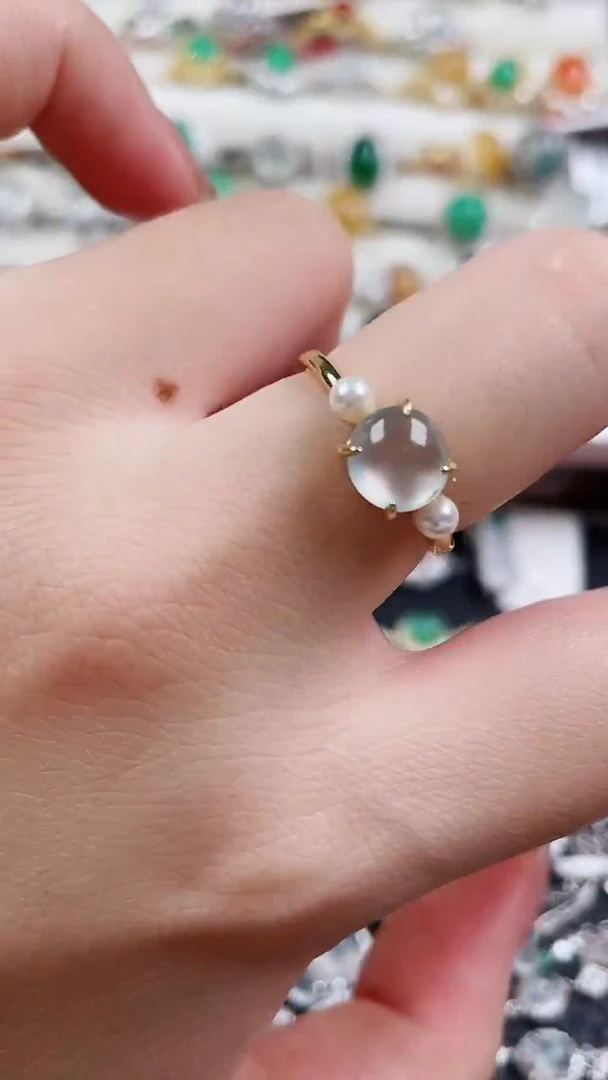 银S925镶嵌戒指翡翠101