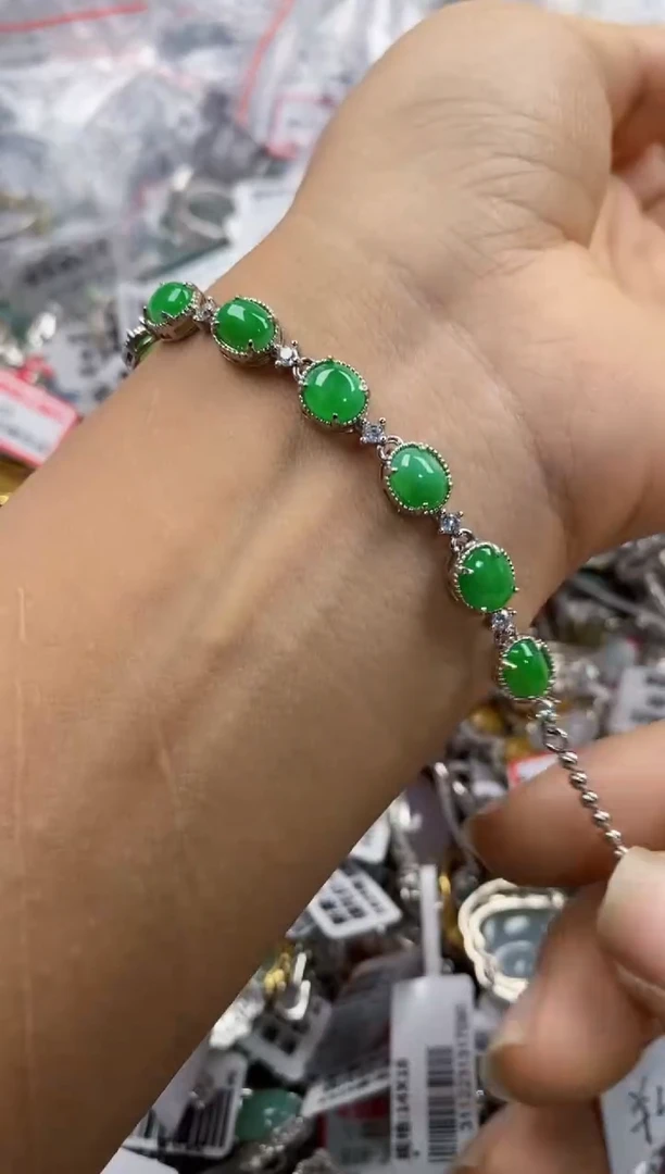 银S925镶嵌戒指翡翠999-----3