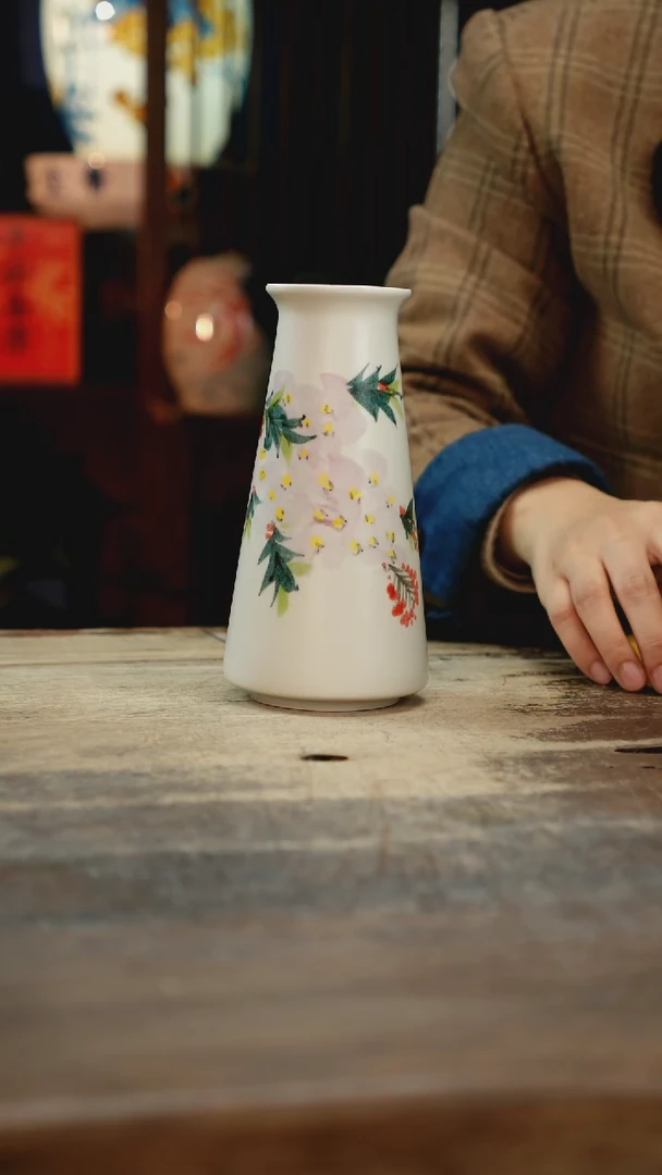 【闪购商品】瓷片景德镇纯手工釉下彩精品花瓶