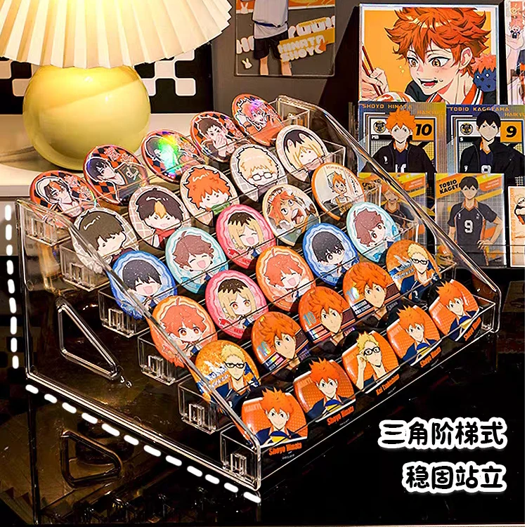 吧唧展示架阶梯式陈列桌面亚克力小卡色纸周边流麻多层谷子置物架