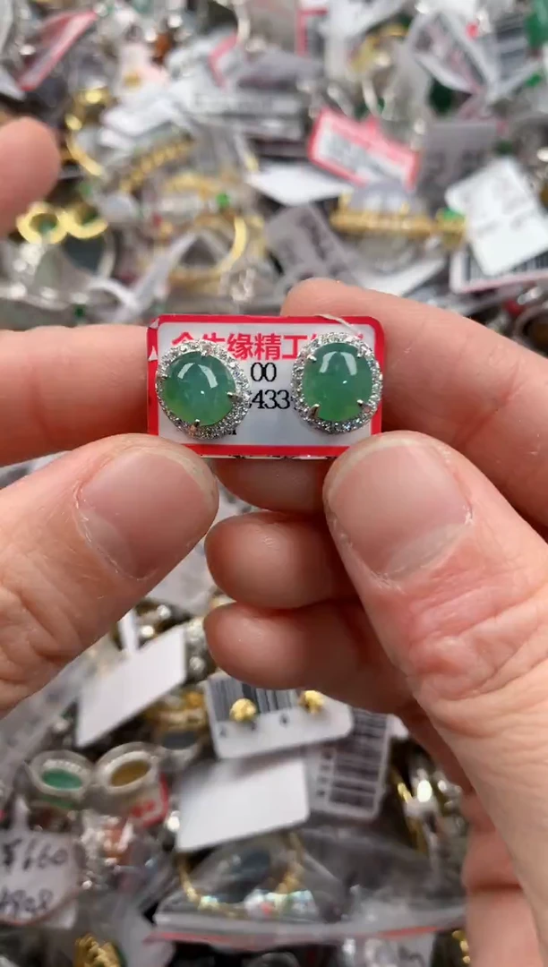 银S925镶嵌戒指翡翠111    10