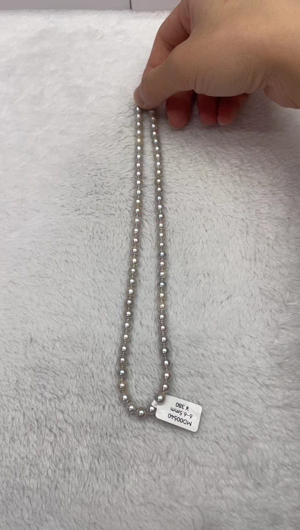 【闪购商品】海水珍珠项链银S925镶嵌AK真多麻4-4.5mm（多样性发一）