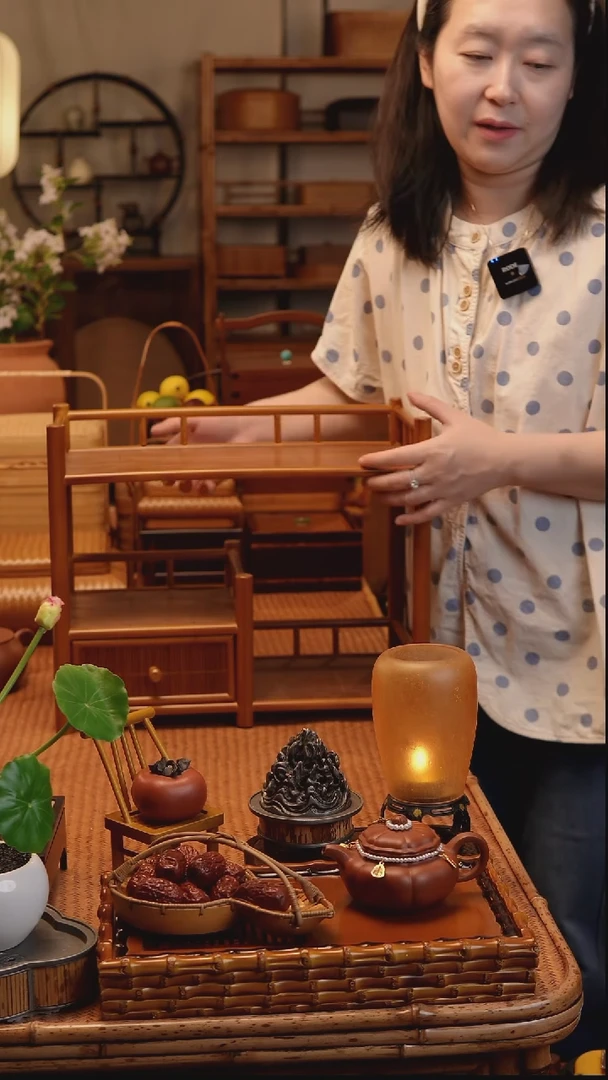 久香】高山楠竹竹丝喜茶具收纳架