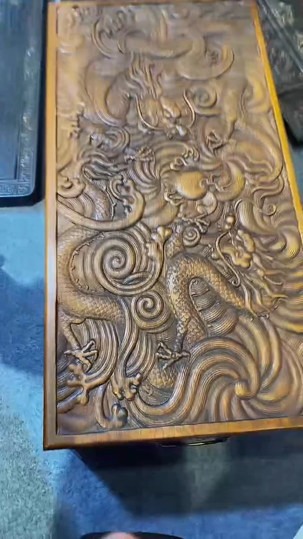木紫檀雕刻板一物一拍