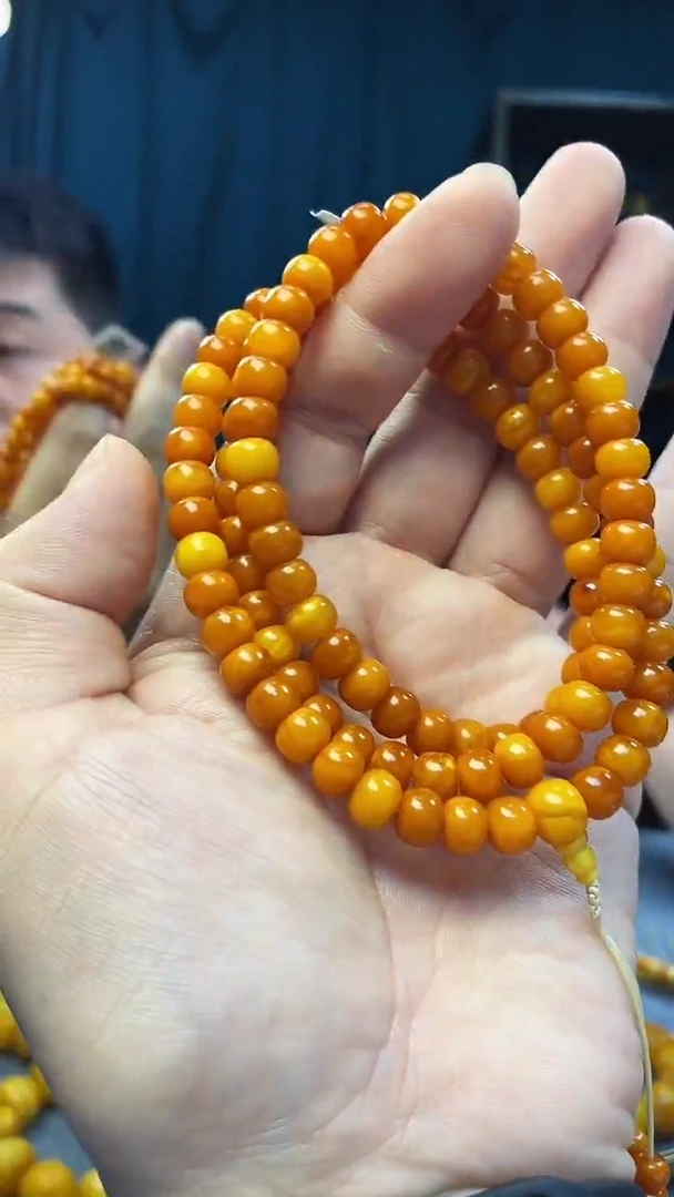 琥珀颈饰未镶嵌蜜蜡老型珠佛珠