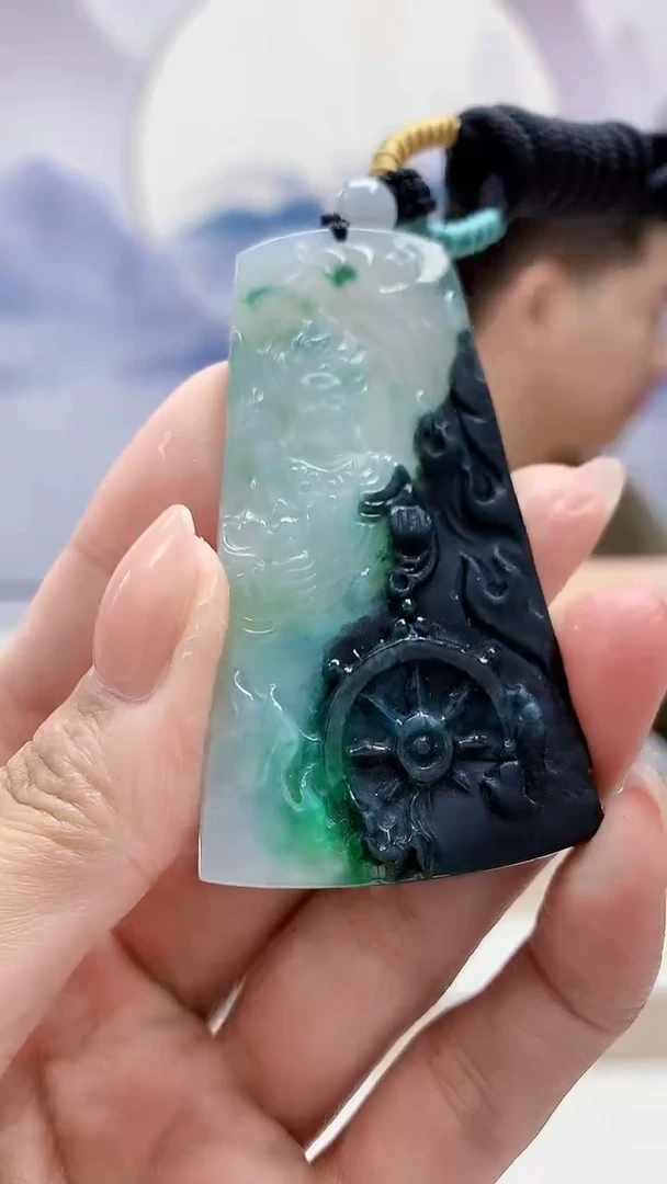未镶嵌定制翡翠4917MM-毛货挂件47