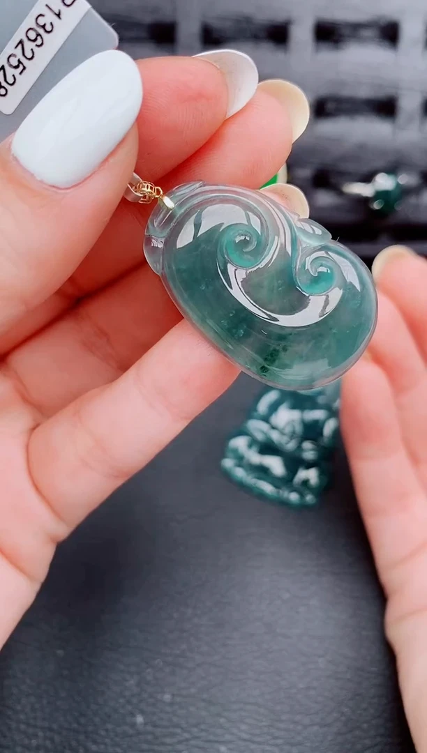 【闪购商品】翡翠颈饰18K金镶嵌天然a货翡翠801