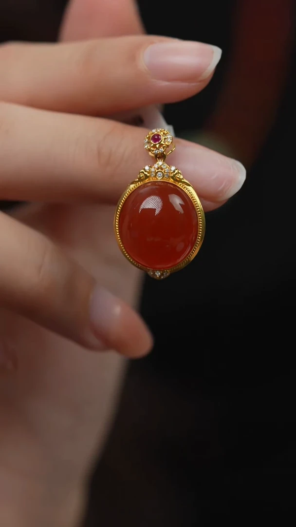 未镶嵌A08（多样性发一件）南红玛瑙吊坠
