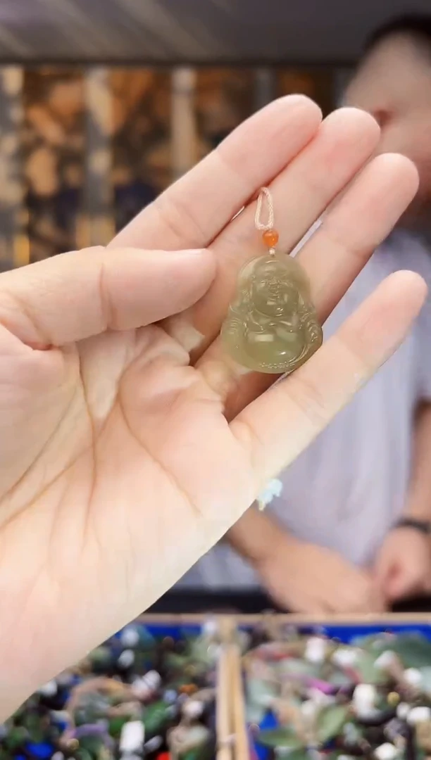 和田玉未镶嵌挂件拍一发一