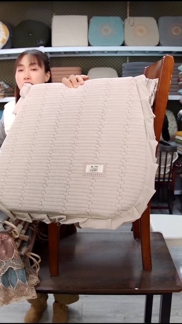 布绒布小儿边：米色2个