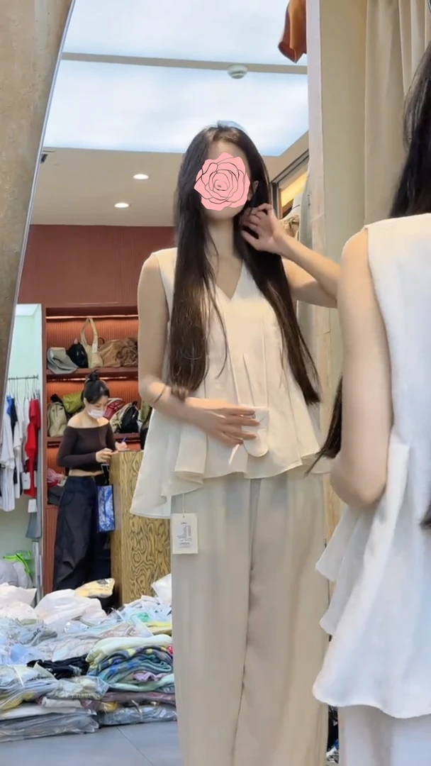 韩系慵懒松弛高级感套装女2025夏季无袖上衣时尚休闲阔腿裤两件套