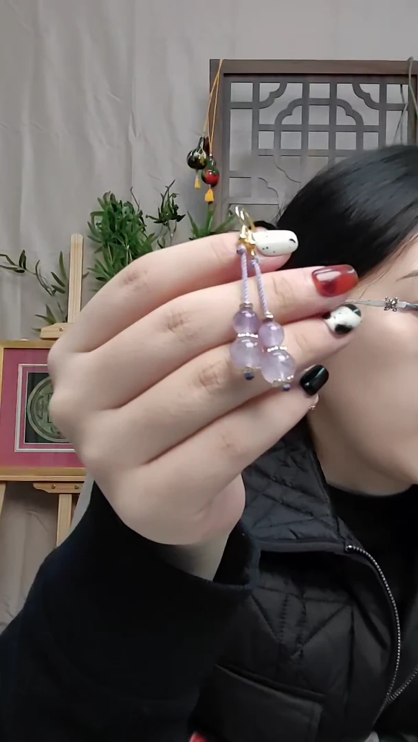 【闪购商品】紫晶耳饰未镶嵌1003云善手作精美配饰