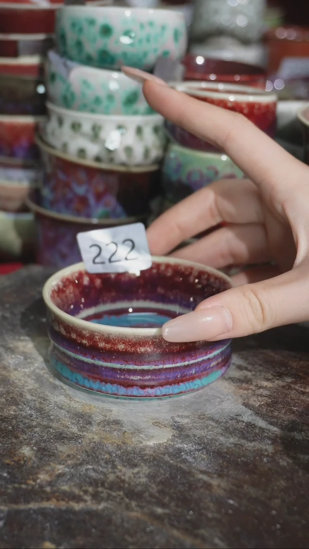 摆件精品窑变钧瓷茶器