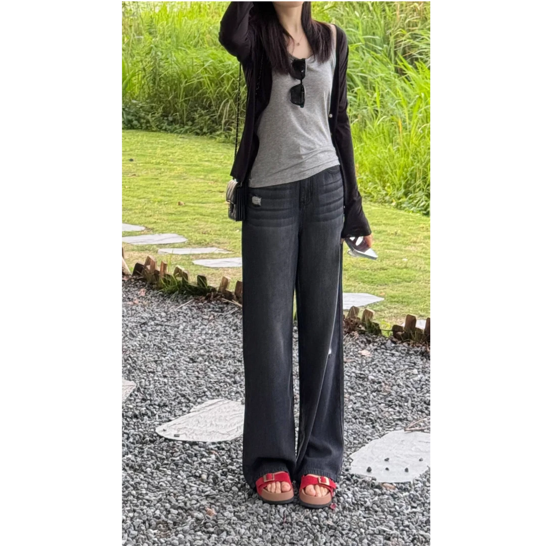 Y.M | 陨石牛仔 智系灰色系 高级感显瘦百搭休闲款天丝牛仔77121
