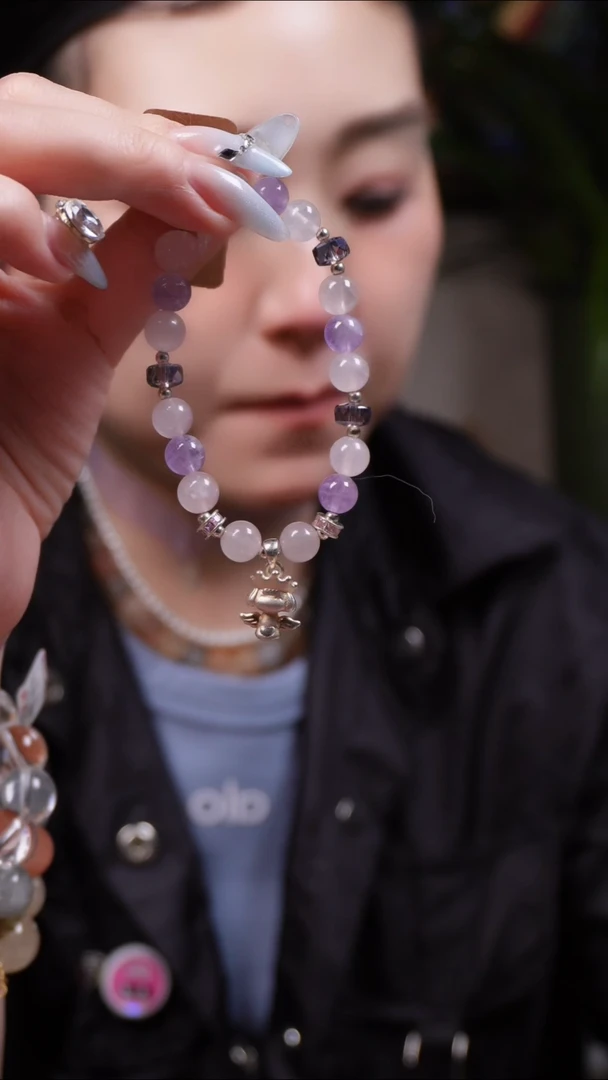 紫晶手链银S925镶嵌手链