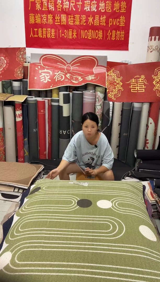 不退不换瑕疵丝圈地毯100*140cm188