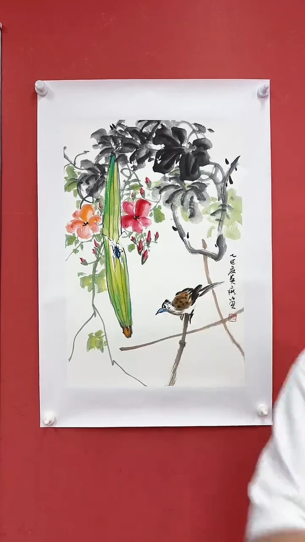 国画丝瓜
