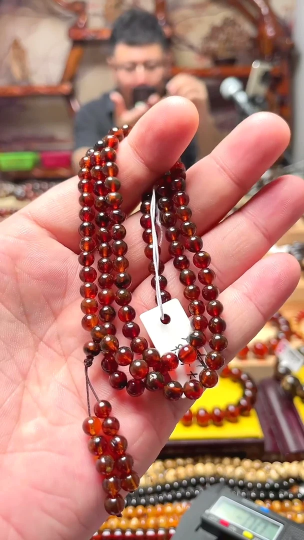 琥珀颈饰未镶嵌抚顺琥珀5+