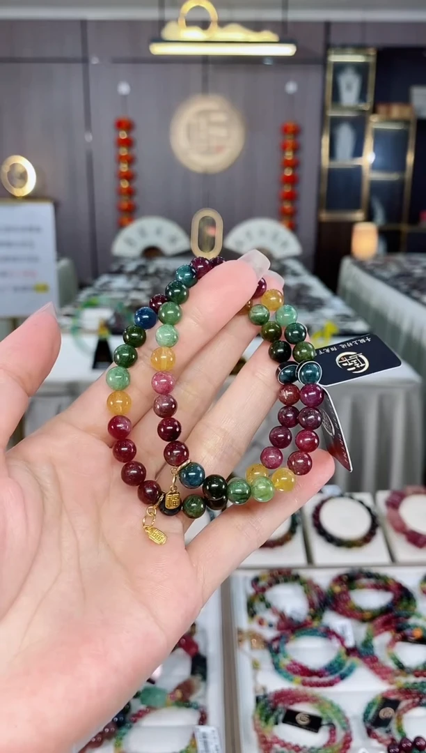 老矿单圈手串6mm+未镶嵌碧玺（多样性发货一条）hon