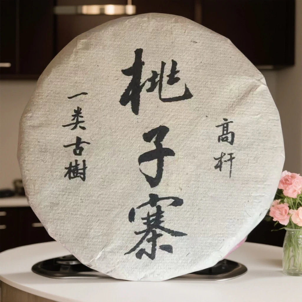 2025年桃子寨一类高杆古树挑采头春普洱茶200克1提5饼生茶