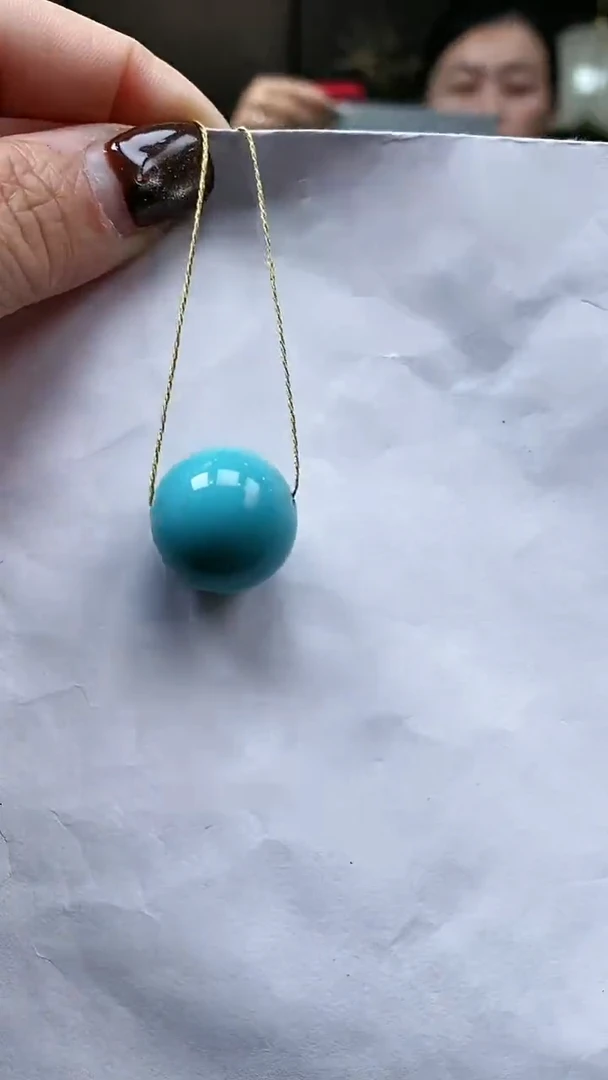 未镶嵌绿松石吊坠(不含链)20卡18mm+单珠