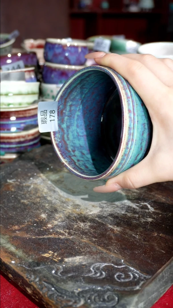 摆件精品窑变钧瓷茶器