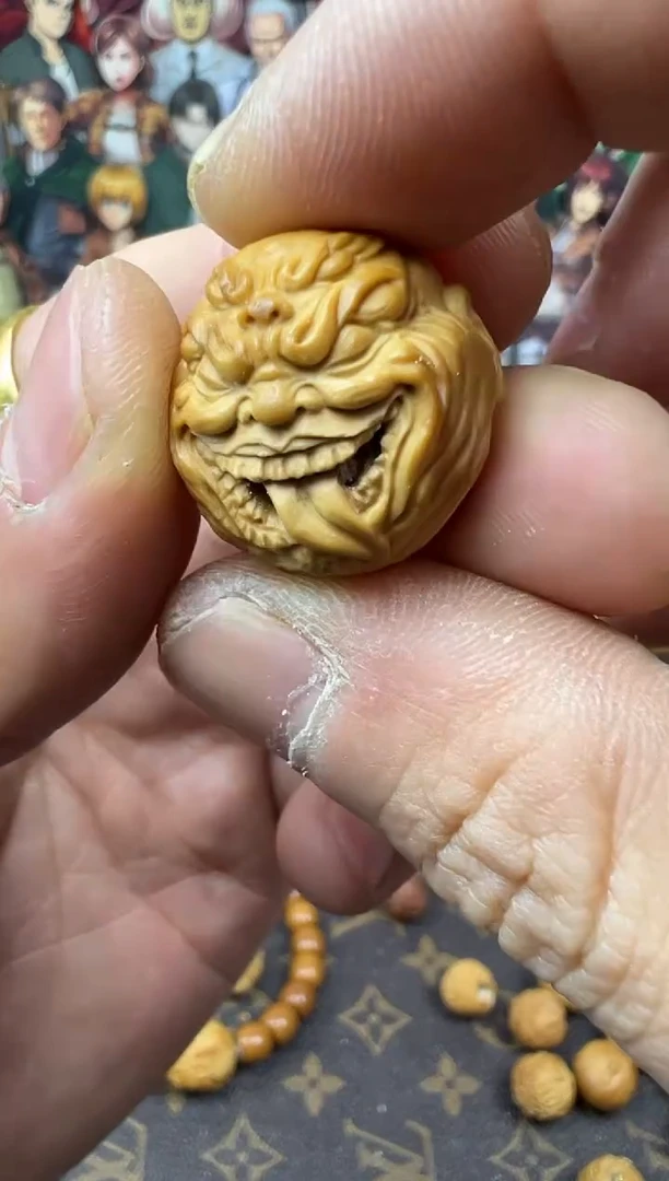 【闪购商品】猴头核桃吊坠四目舔僧  精修 素