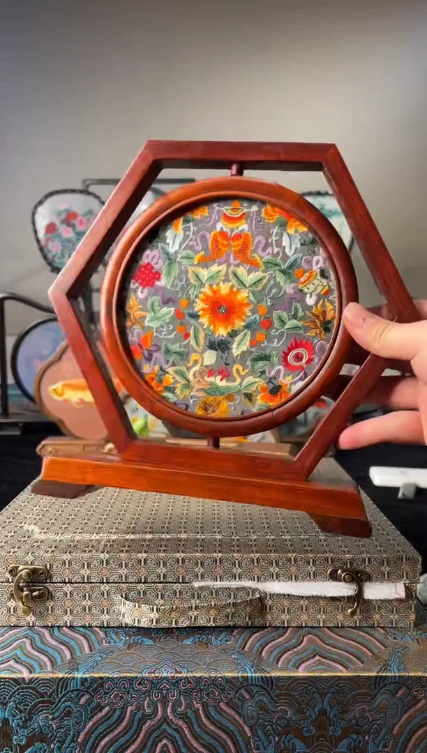 刺绣纯手工非遗苏绣双面绣摆件