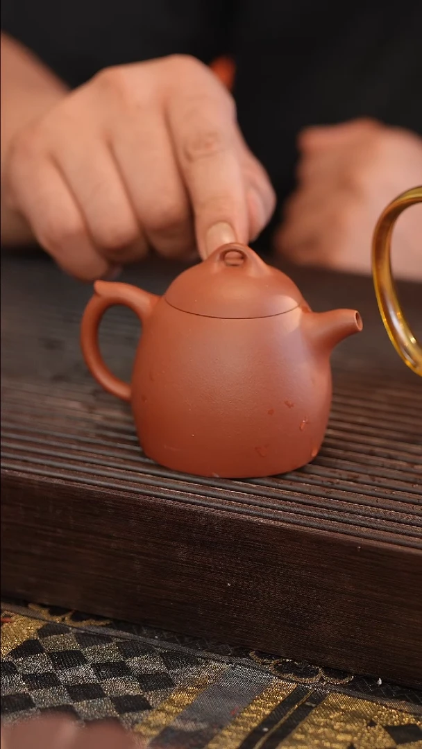 茶壶紫砂秦权 北红赤铁 半手工 150cc