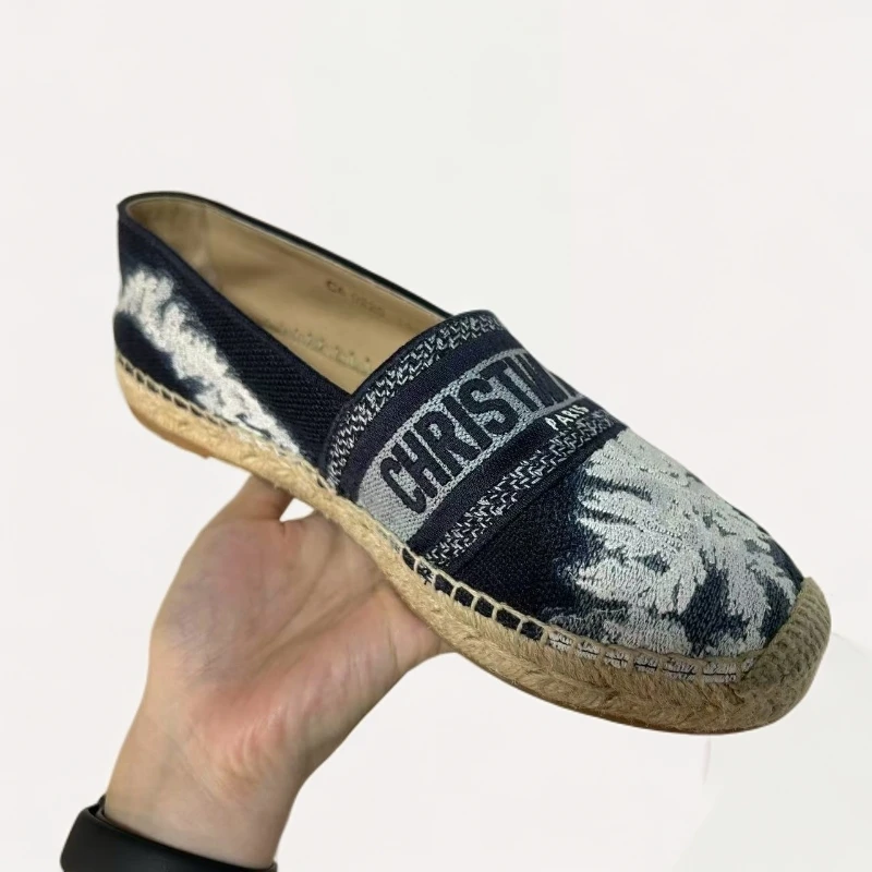 未使用 DIOR/迪奥 老花刺绣渔夫鞋 38.5