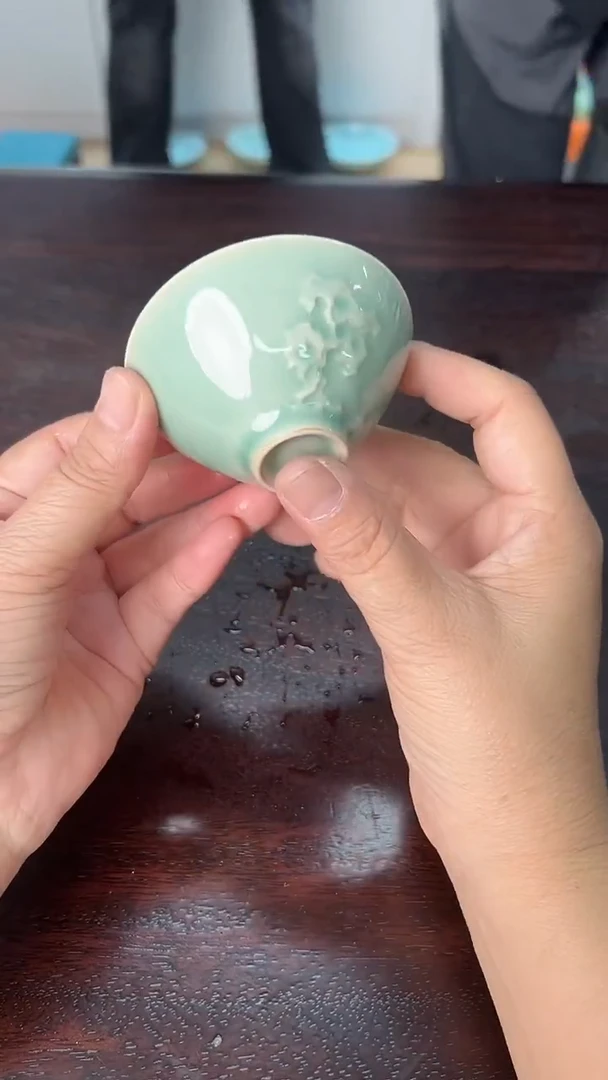龙泉云间青瓷小米茶器