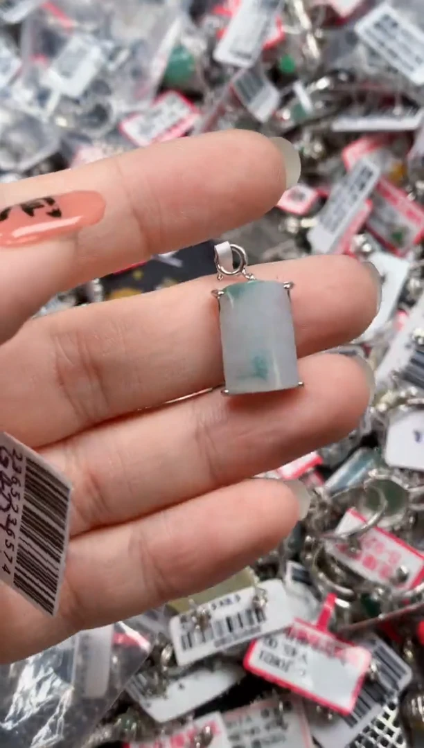 银S925镶嵌戒指翡翠天然A货缅甸翡翠