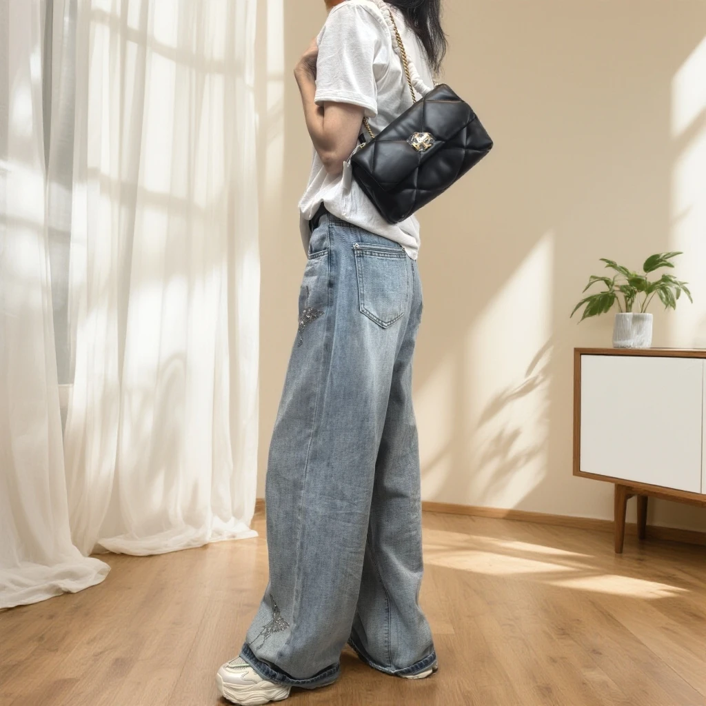 黑色云朵包斜挎包单肩包/a8796/底长23