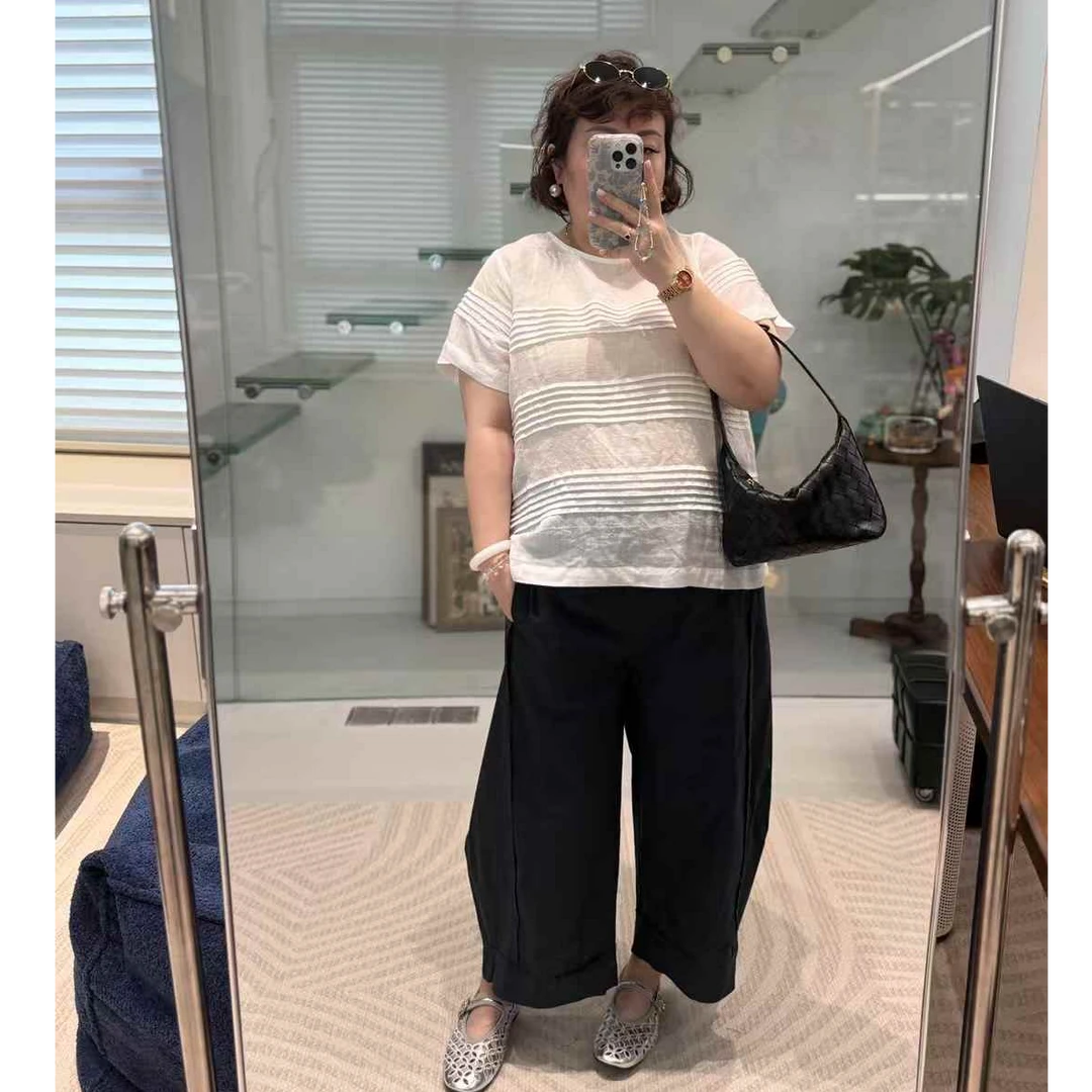 MEET  夏季定制版风琴褶衬衣