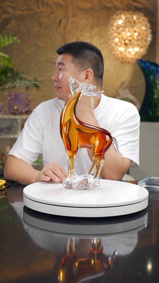 摆件福利设计款琥珀鹿摆件