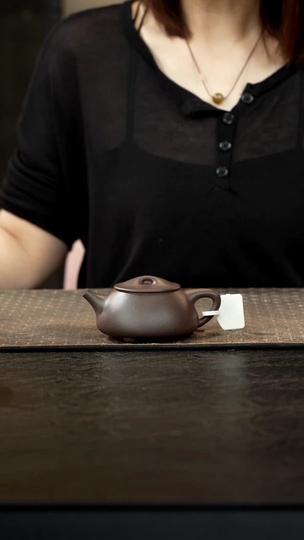 茶壶紫砂青灰紫泥满瓢150cc