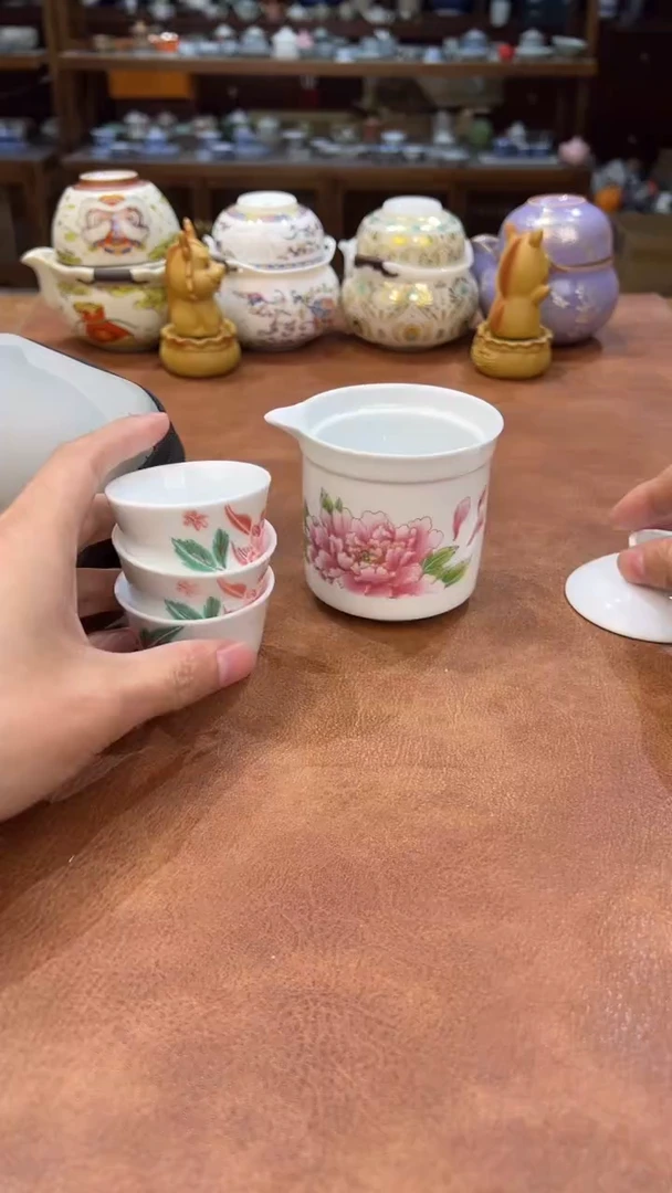 真的很便宜会开片的旅行茶具