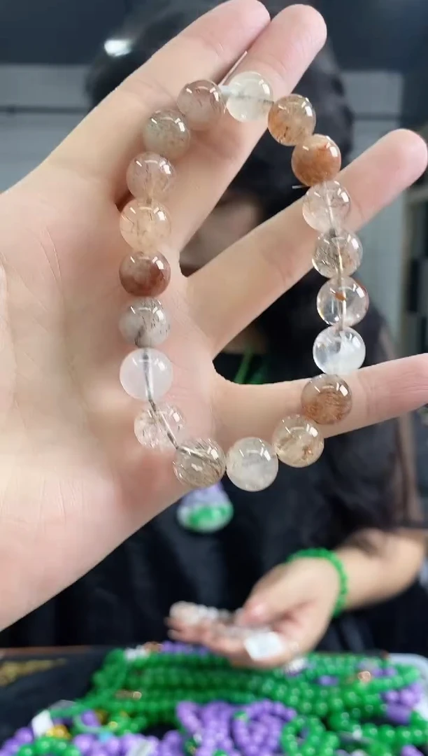 水晶手串未镶嵌多样性发其一颜色微差