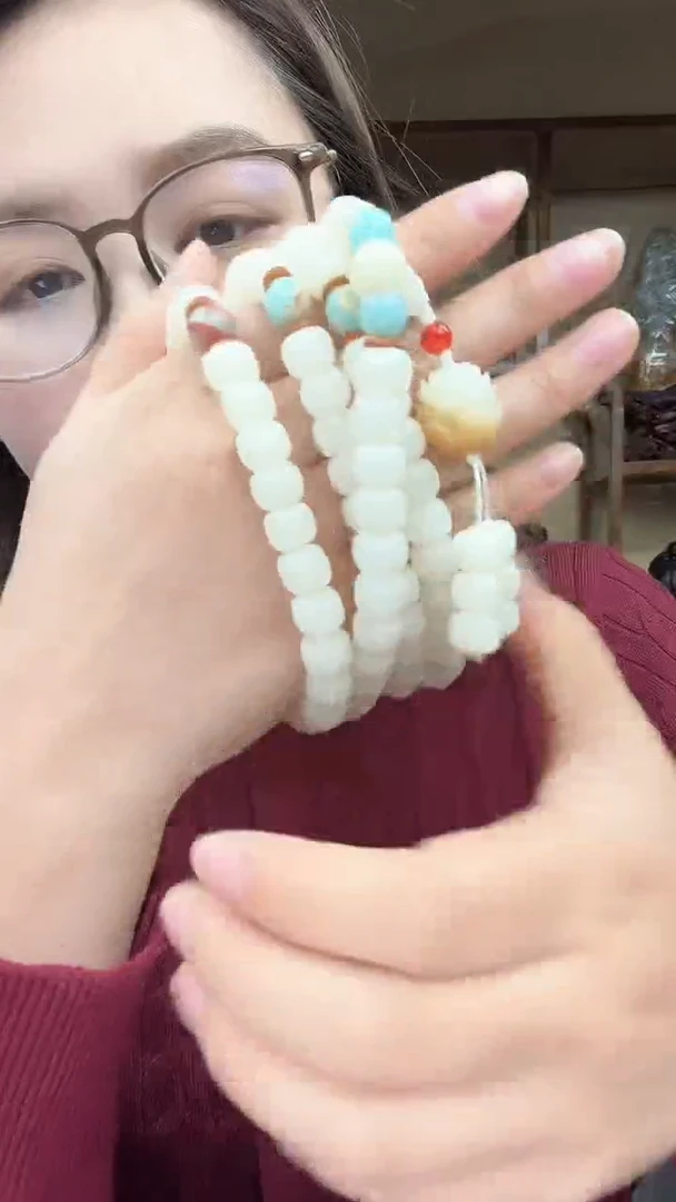 吊坠白玉菩提白玉菩提原生态108