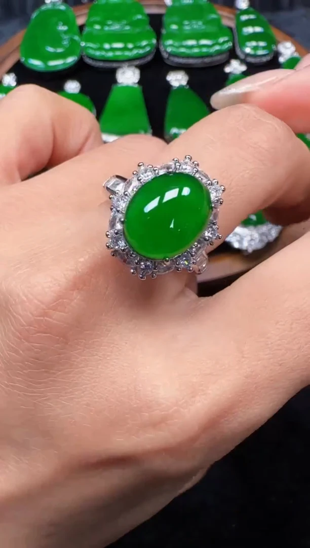 未镶嵌定制翡翠翡翠戒指140